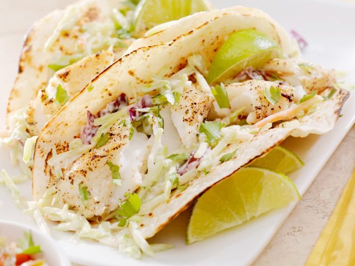 Tacos de pescado fresco