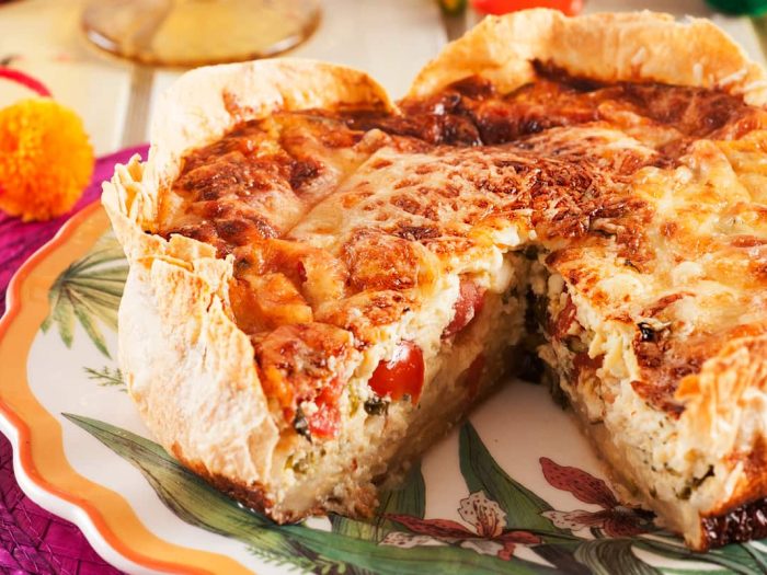 Quiche de tomates cherry y queso de cabra