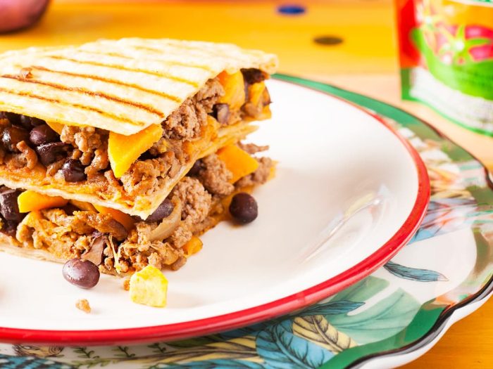 Tortillas de camote y carne